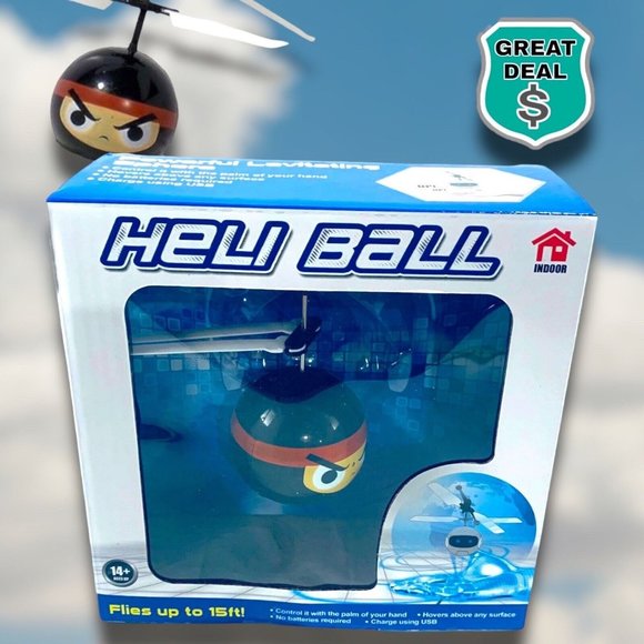 Heli Ball Ninja Levitating Sphere! Hovers Control with Hand Flies 15 Feet! RARE! - Picture 1 of 9